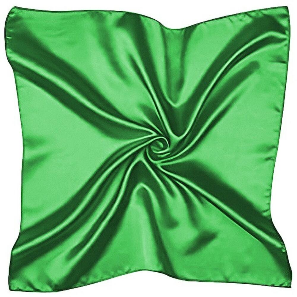 Silky Satin Green Square Scarf